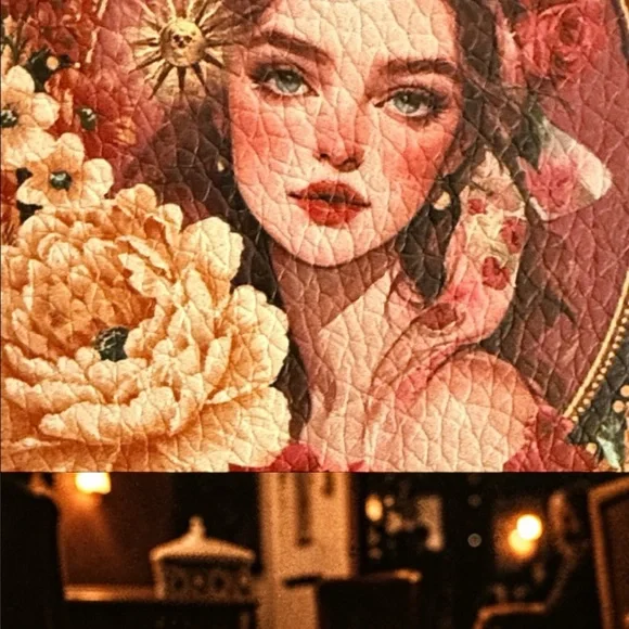 Nicole Lee Red and Gold Floral Clutch - Picture 5 of 8